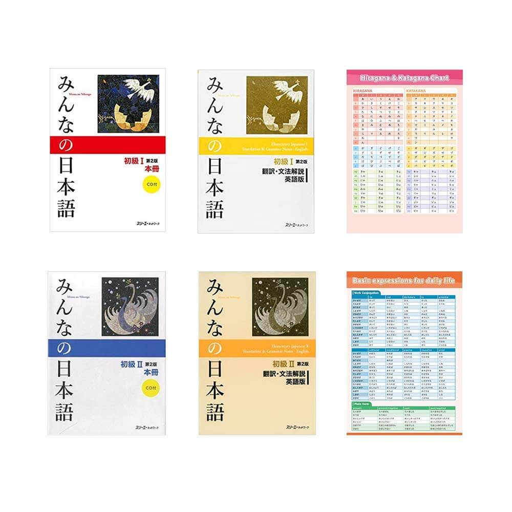 Minna No Nihongo Shokyu 1, 2 Text Translation Grammar English, Hiragana and Basic Expression